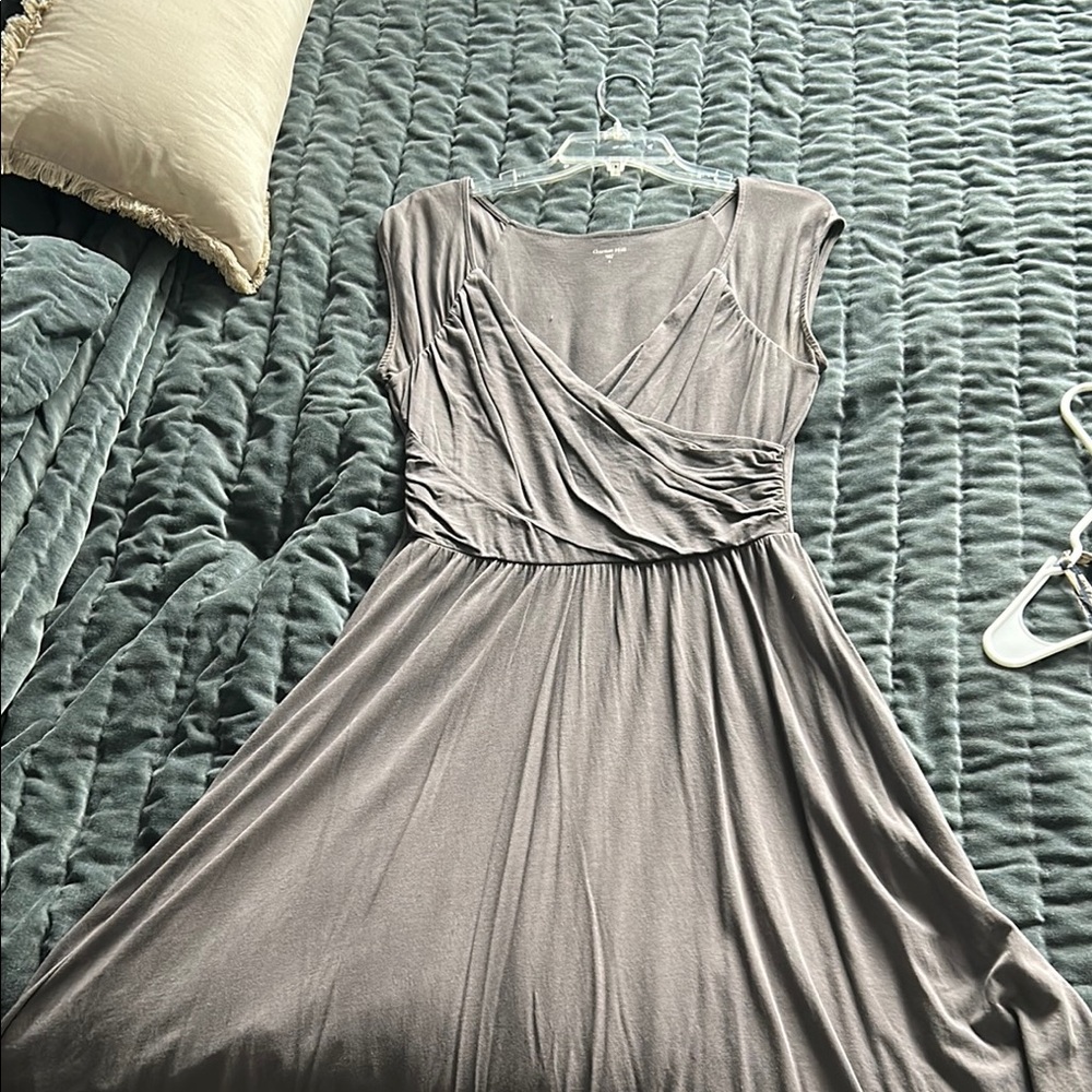 Elegant Gray Women's cap sleeve  Dress
